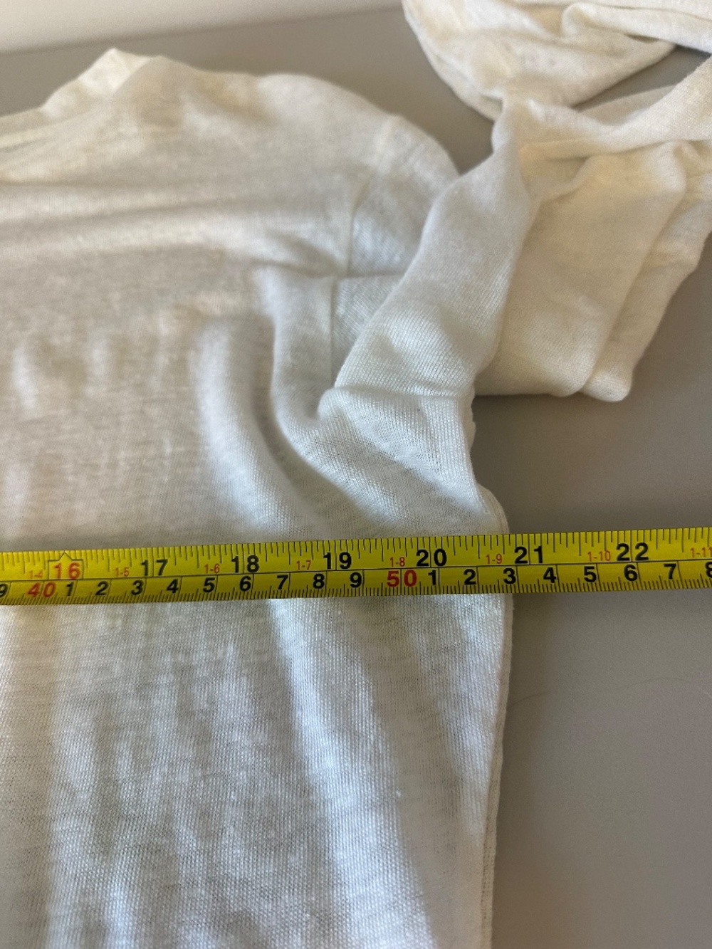 NWT Emerson Fry Linen Long Sleeve Crewneck White T-Shirt | Size Large - Picture 12 of 14
